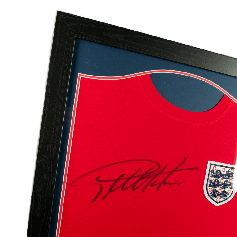 Framed England FA Sir Geoff Hurst Signed Shirt - 1966 World Cup Legend Memorabilia