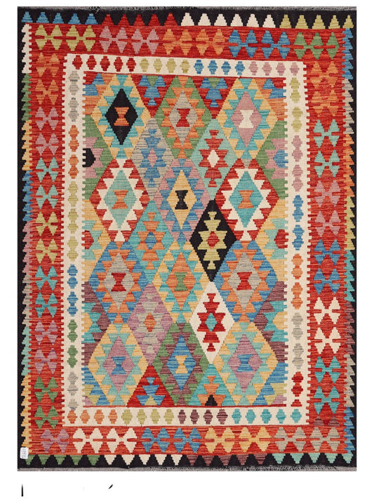 Maimana Afghanistan Kilim Rug - 203 x152 cm