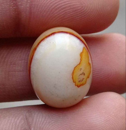 23ct Beautiful Agate - Sulaimani Aqeeq - 20x16mm