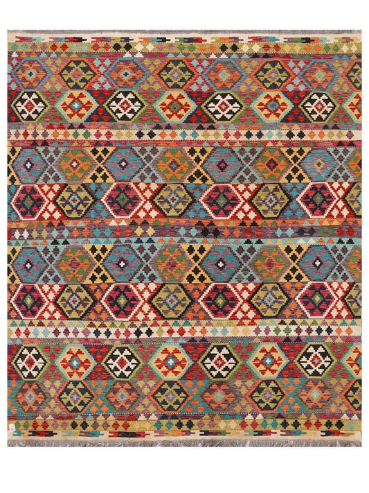 Maimana Afghanistan Kilim Rug - 296 x252 cm