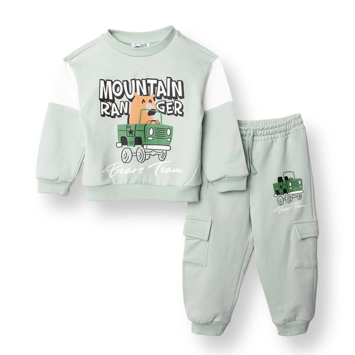 HelloBaby Cotton Brushed Baby Sweatshirt & Joggers Set (3-6 Months to 4-5 Years)