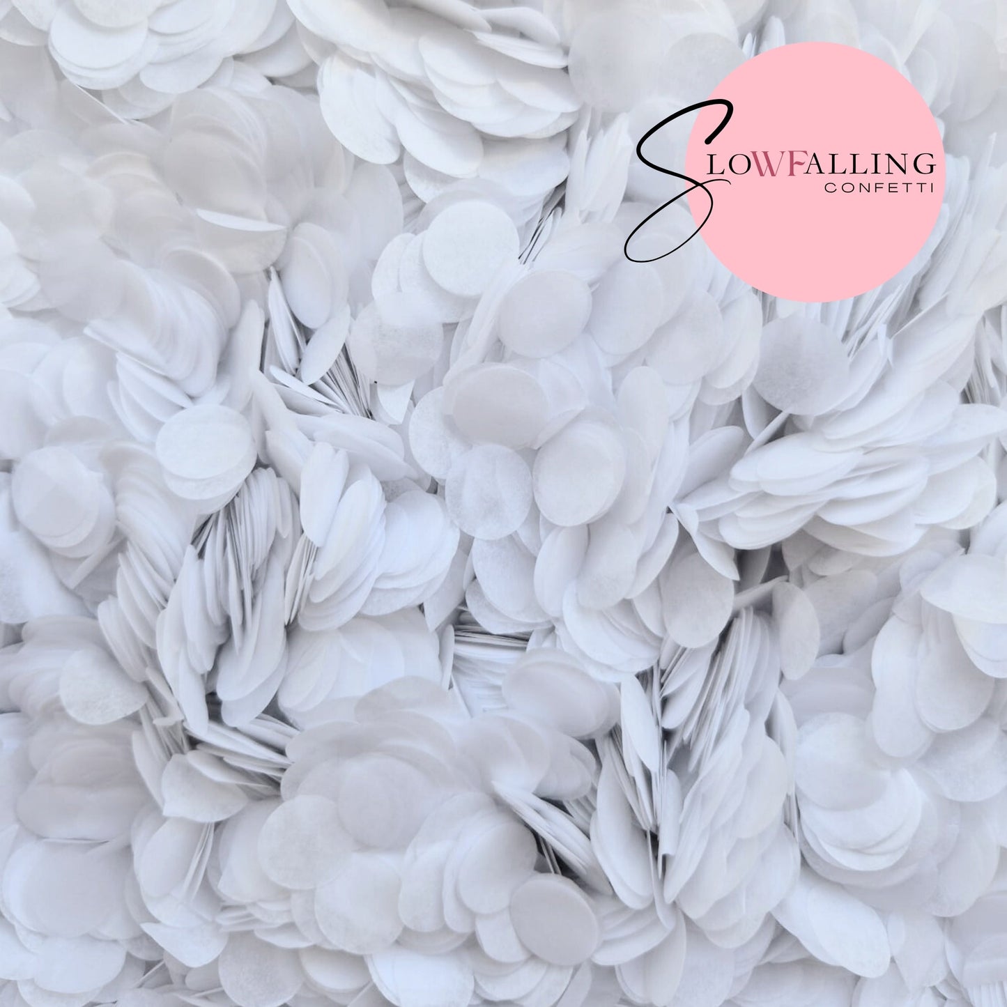 Biodegradable Slow falling paper Confetti - White XL bulk bag 500g