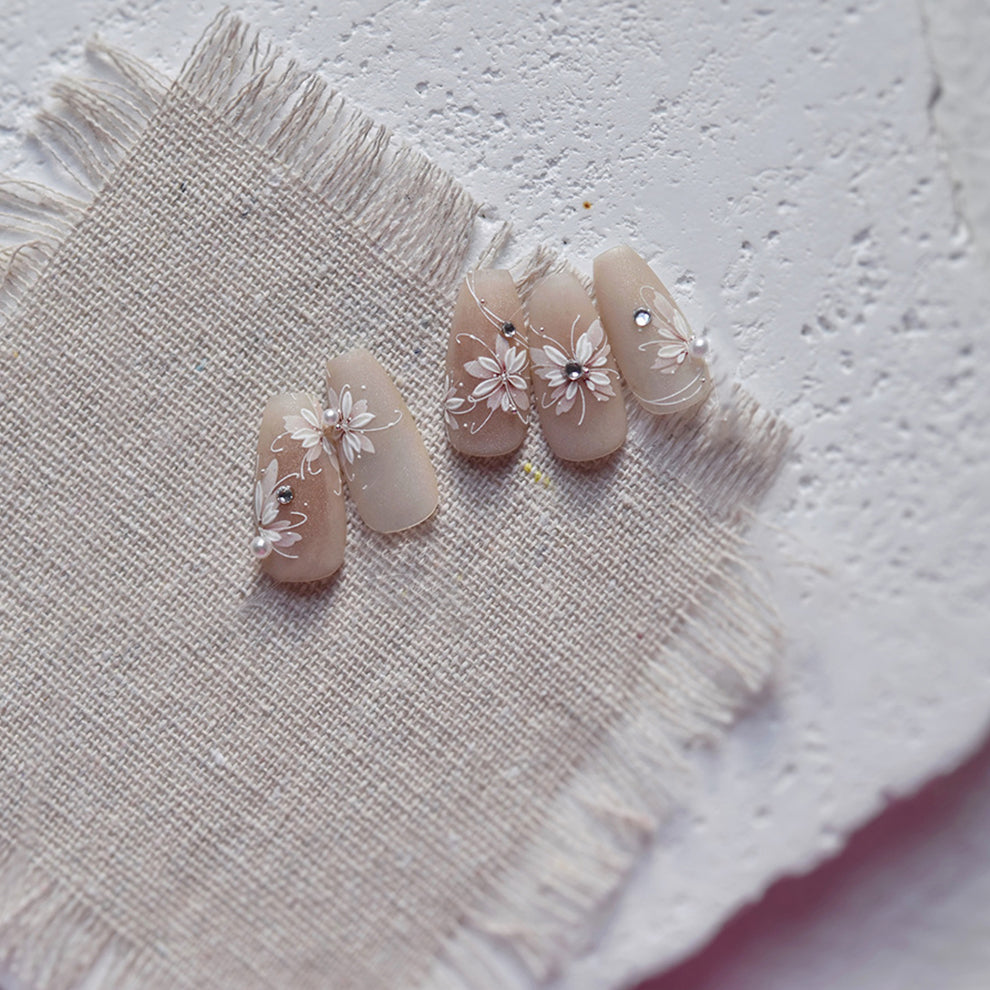 Hello Claws | Pink Flower Diamond Nail Deco Sticker