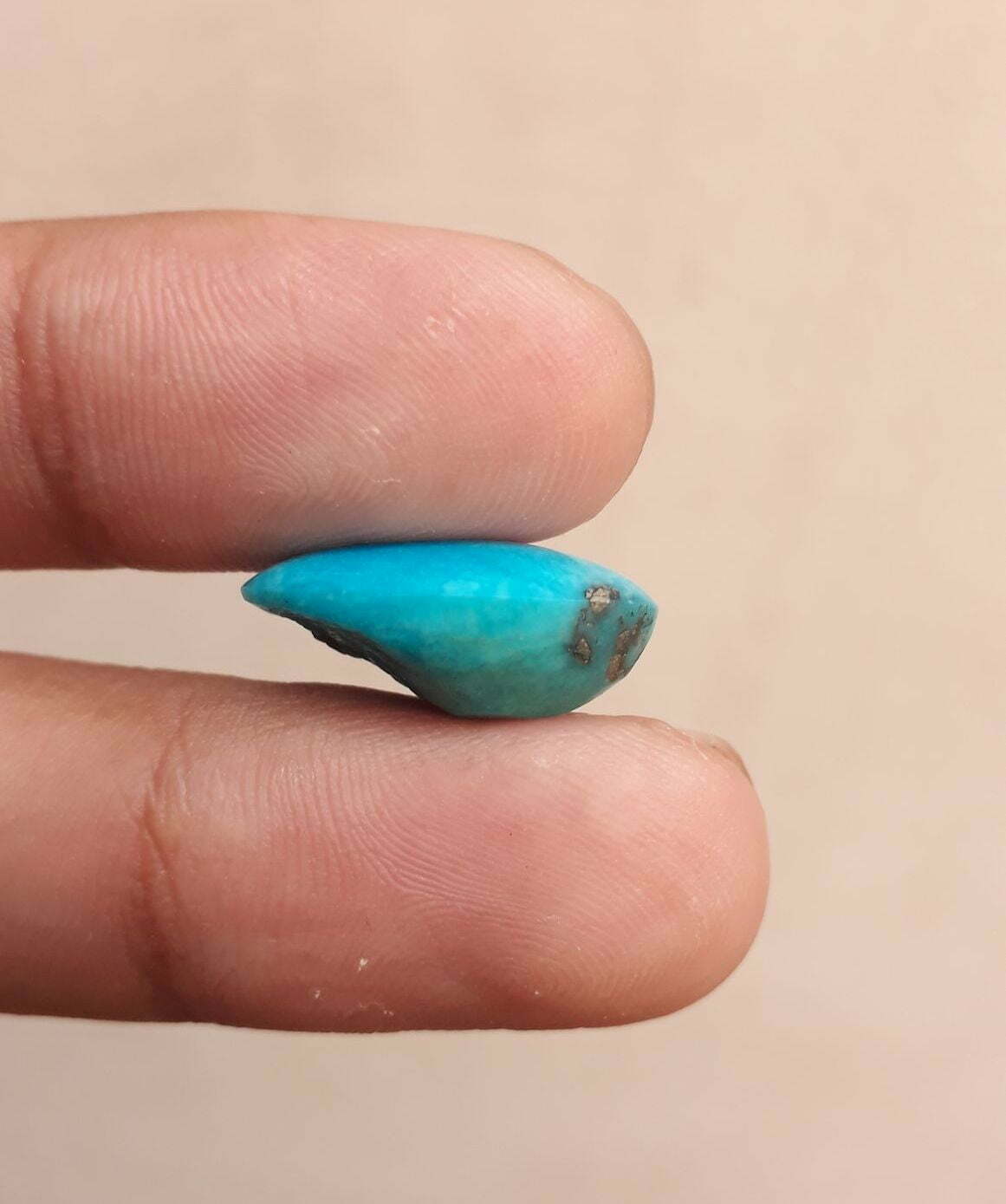 Natural Certified Turquoise - Blue Turquoise Feroza -12ct-19x14mm