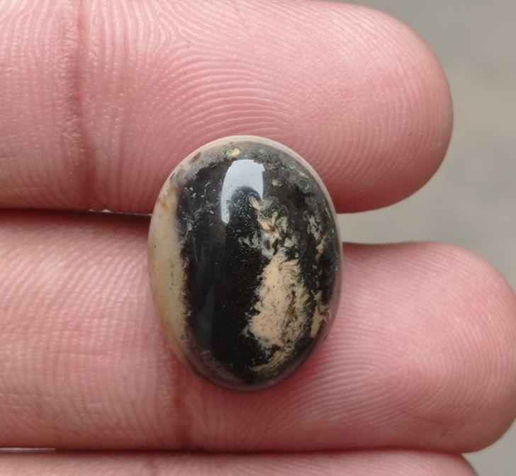 15.4ct Bi-Color Agate - Sulaimani Aqeeq - 20x15x7mm
