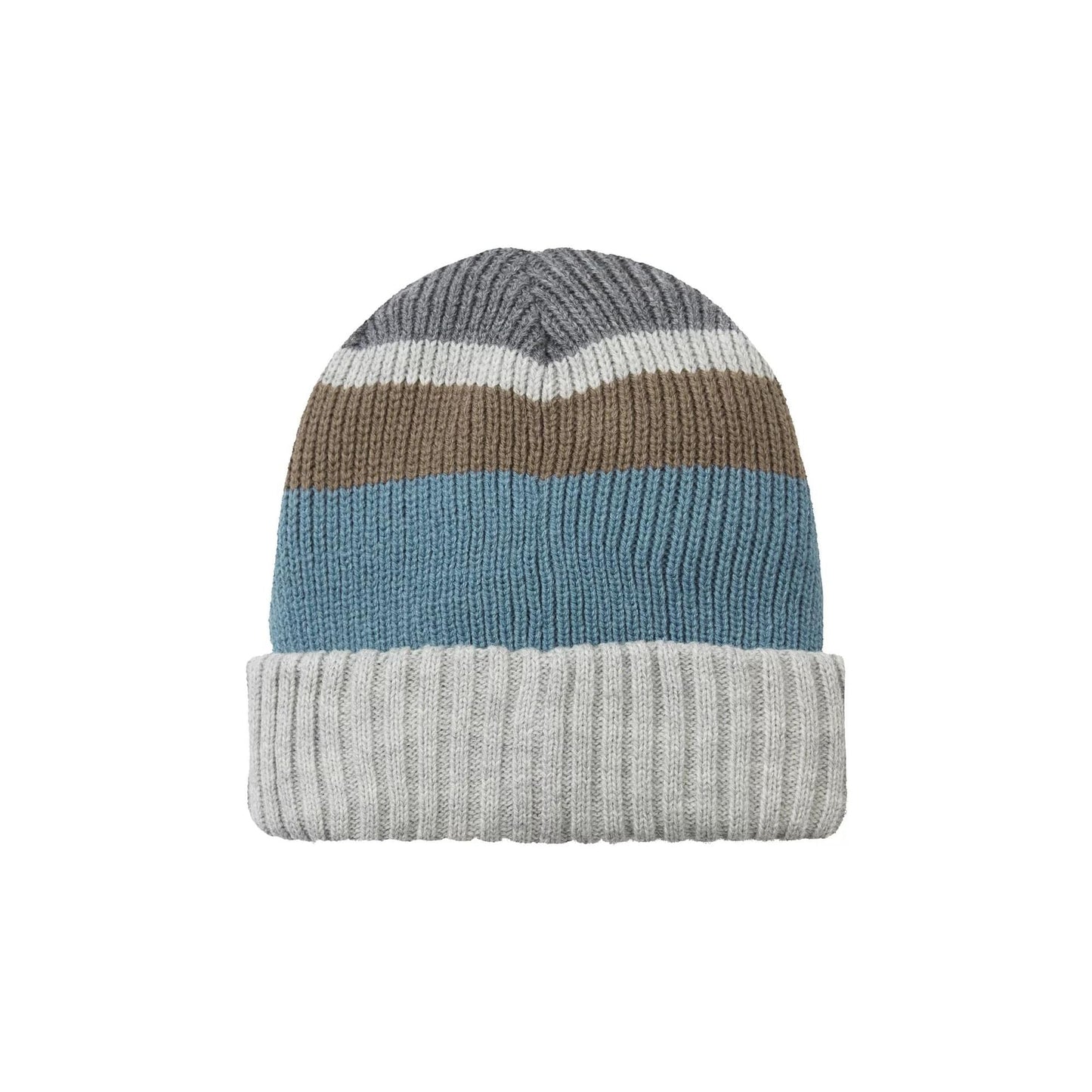 Mens & Ladies Waterproof Thermal Roll Cuff Striped Beanie Hat