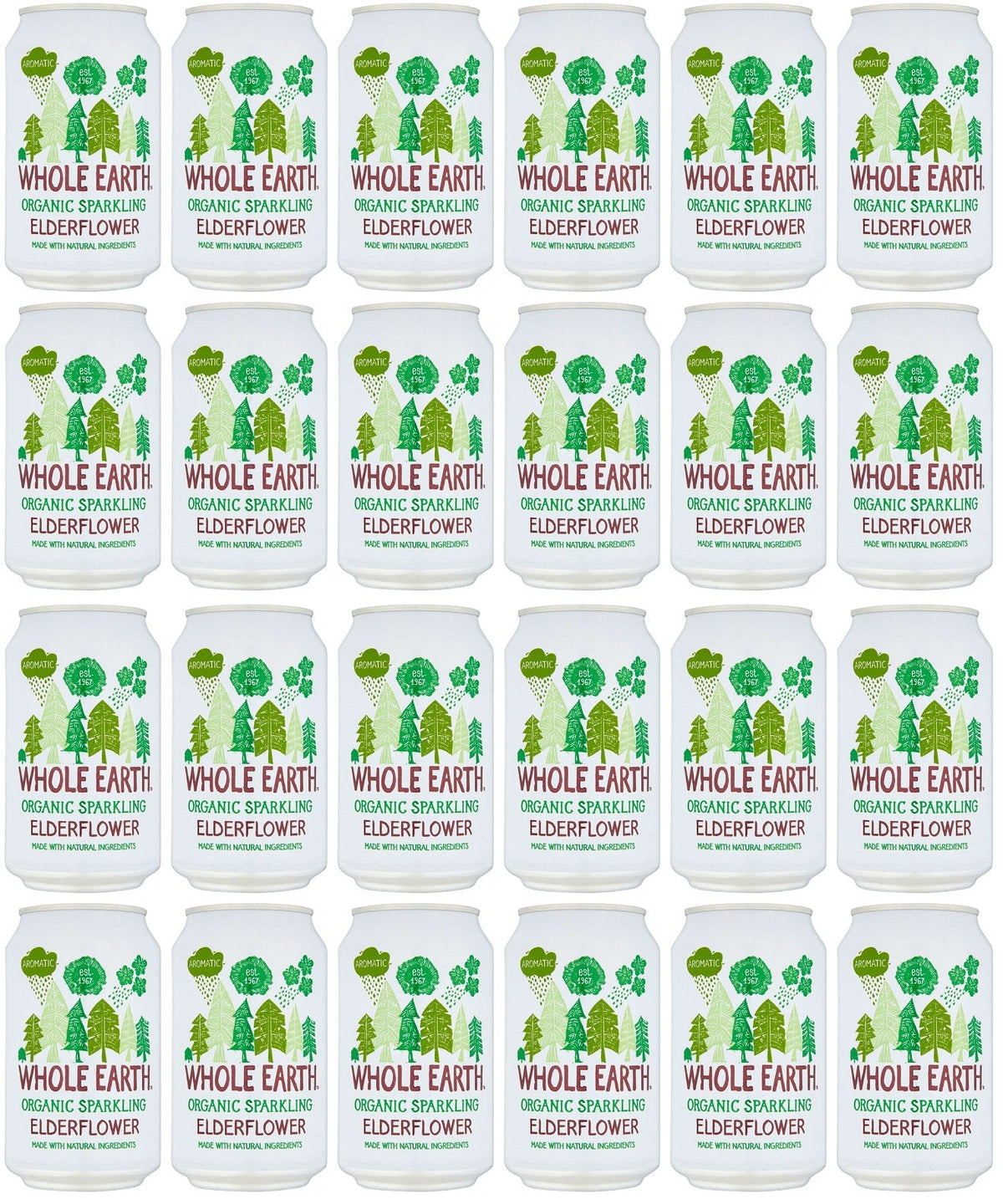24 x Whole Earth Sparkling Elderflower - 330ml