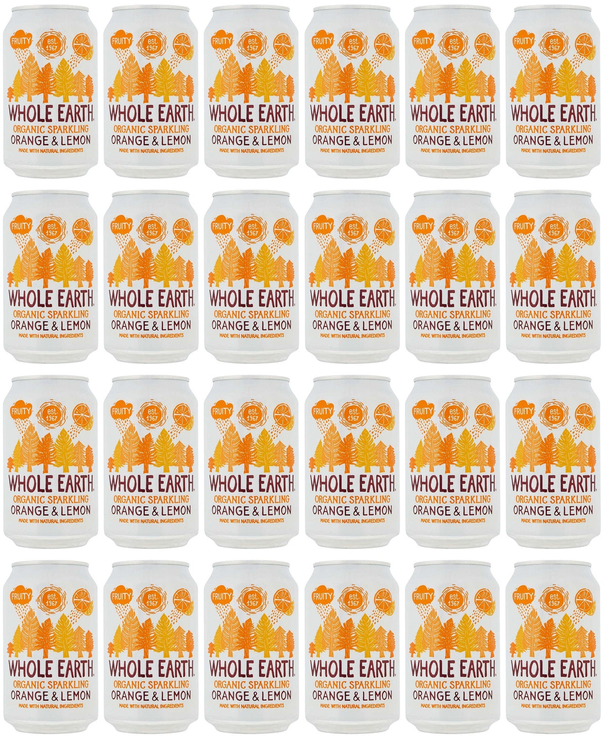 24 x Whole Earth Sparkling Orange & Lemon - 330ml
