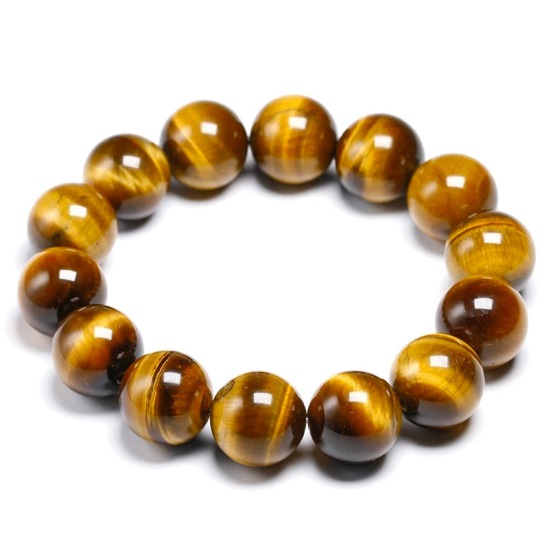 12mm Natural TigerEye Strech Bracelet