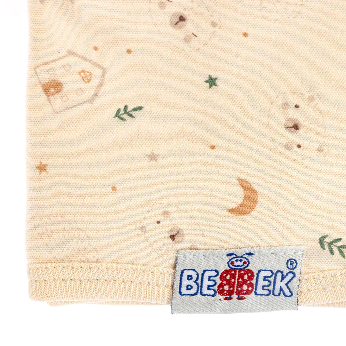 Bebbek Bear and House Print Jersey Baby Blanket (80 x 80 cm)