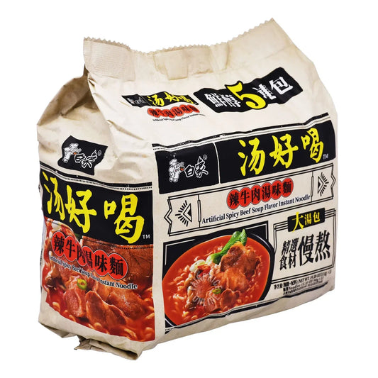 BAIXIANG Noodle Artificial Spicy Beef Soup 5x111g
