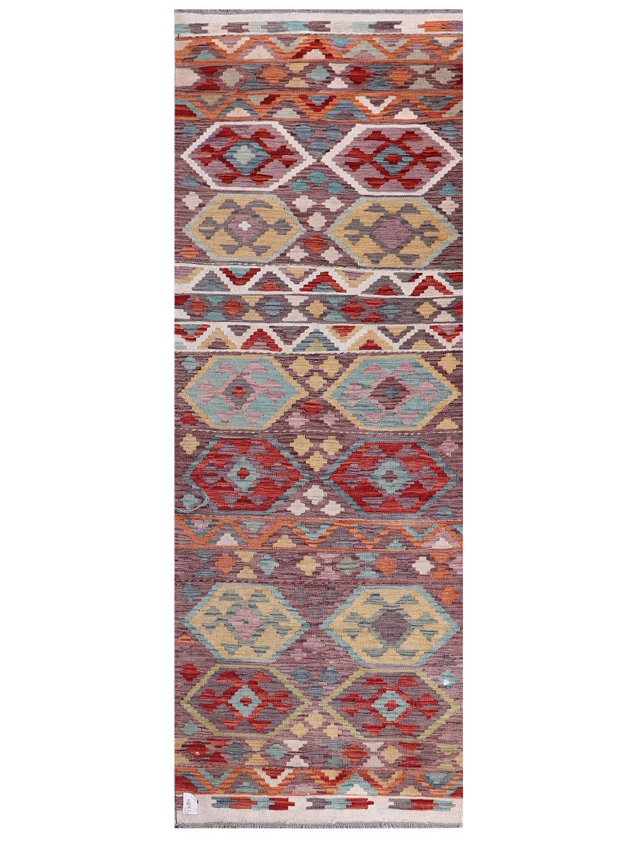 Maimana Afghanistan Kilim Rug - 241 x 77 cm