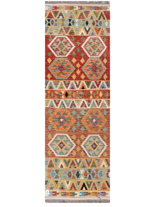Maimana Afghanistan Kilim Rug - 248 x 80 cm
