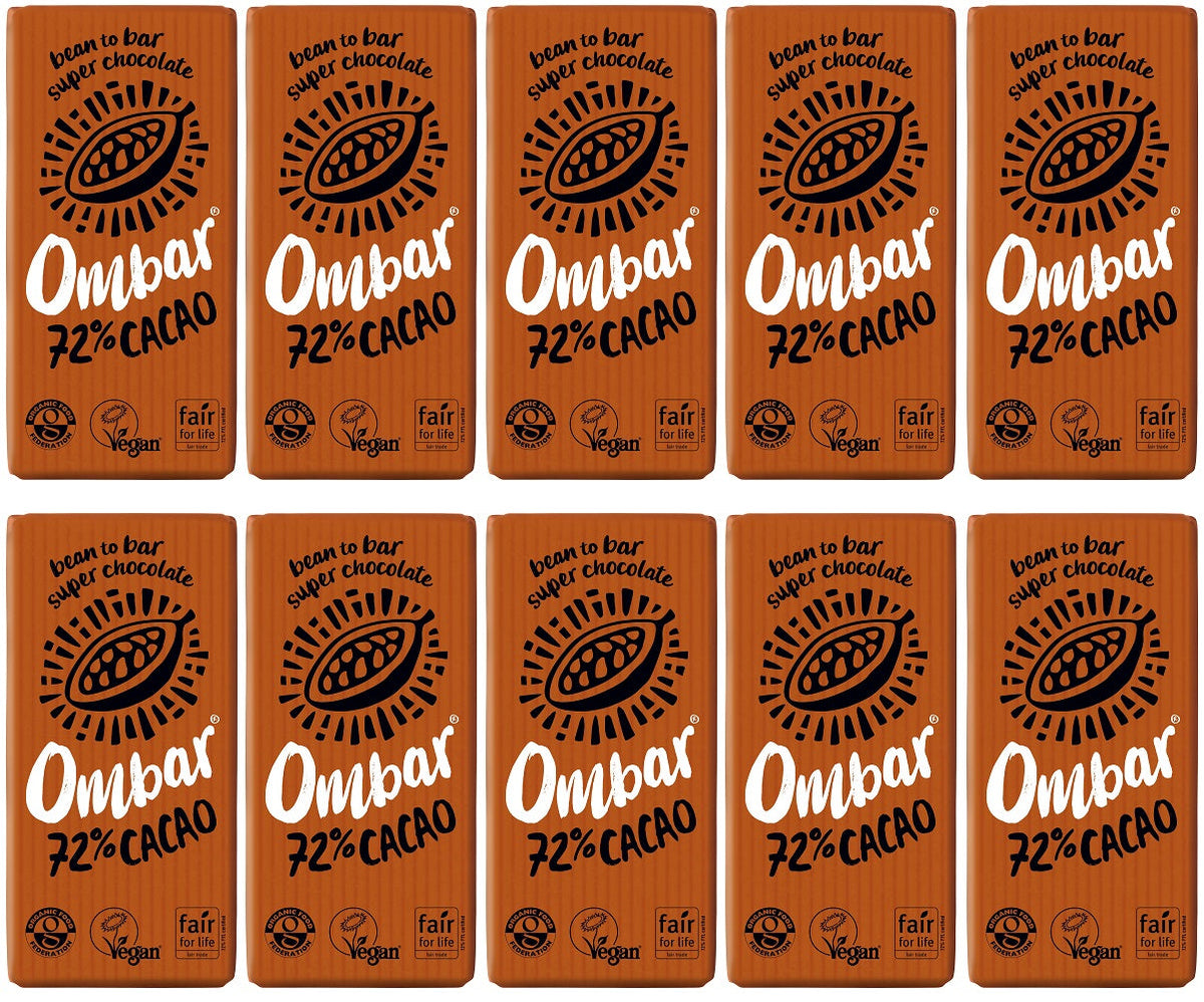10 x Ombar 72% Cacao - 35g