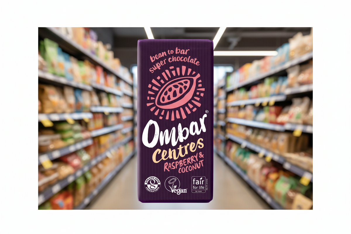 10 x Ombar Centres Raspberry & Coconut - 70g