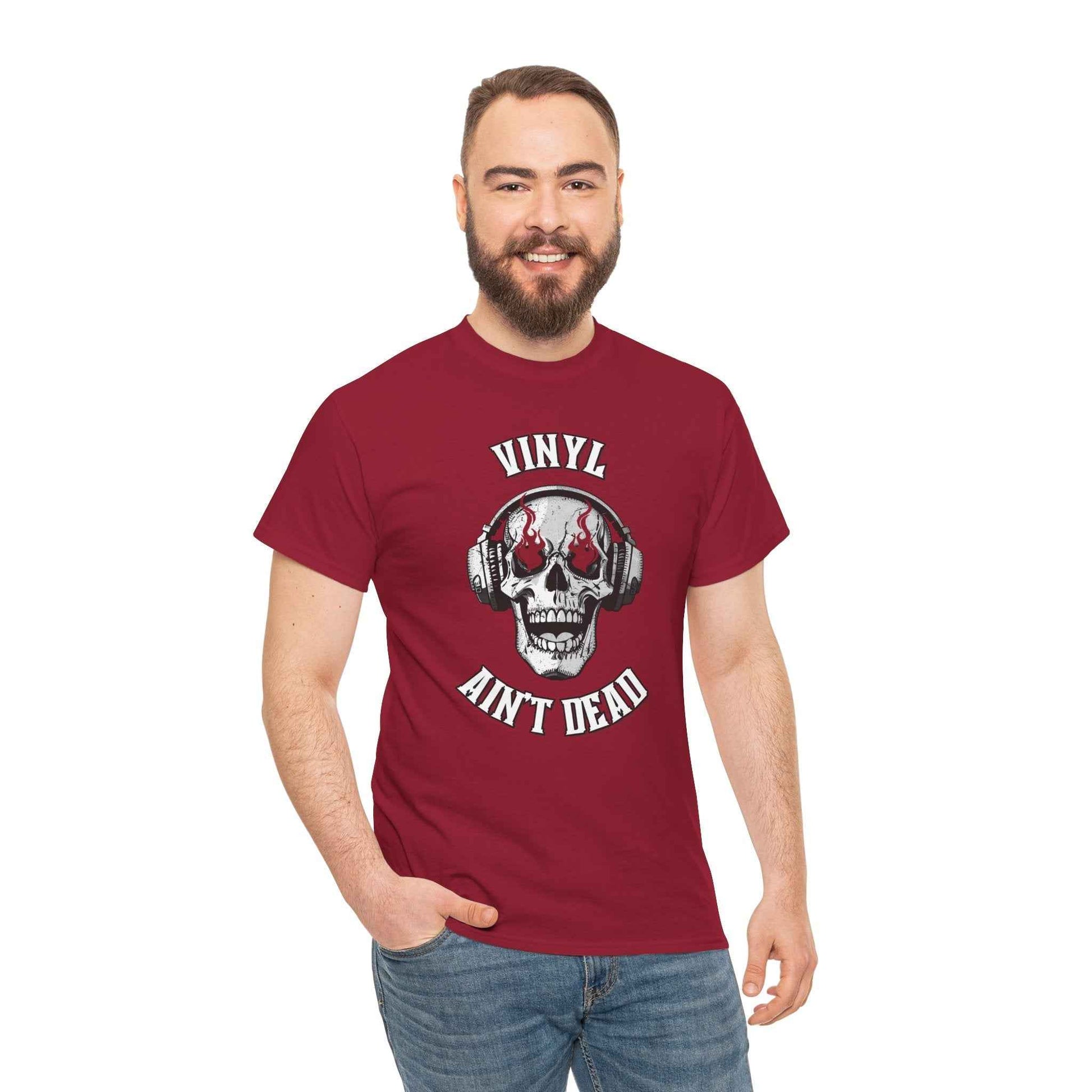 'Vinyl Ain't Dead' Skull Men's T-Shirt