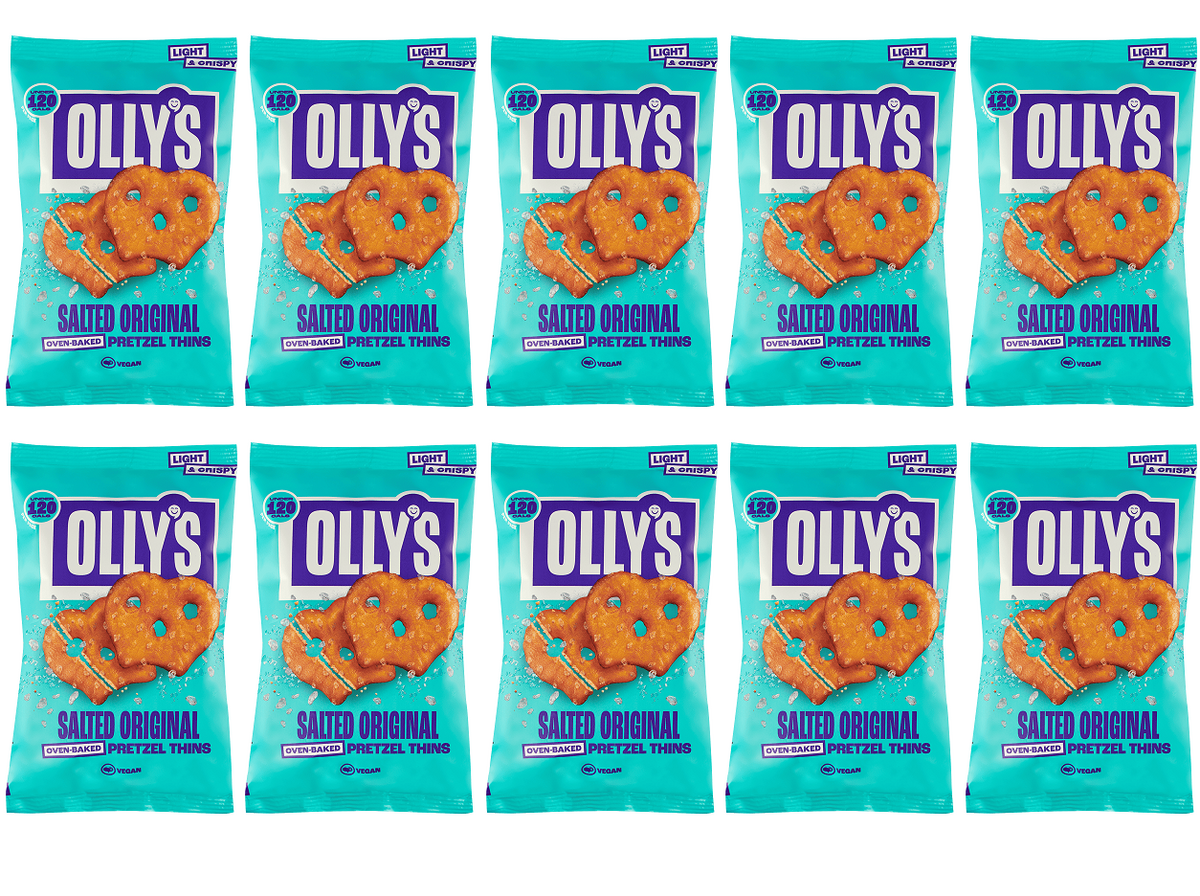 10 x Olly's Pretzel Thins - Original Salted - 35g