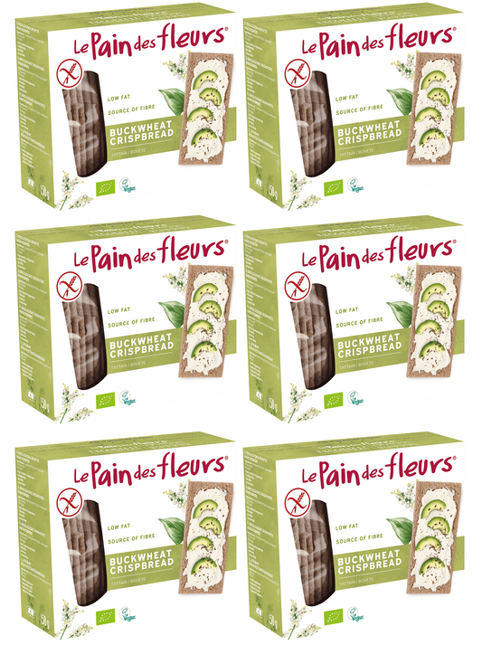 6 x Le Pain Des Fleurs Org GF Buckwheat Crispbread - 150g