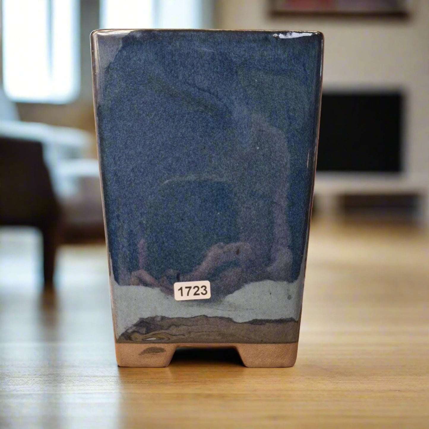 13cm Glazed Bonsai Pot | Cascade | 13cm x 19cm | Blue