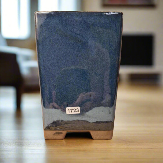 13cm Glazed Bonsai Pot | Cascade | 13cm x 19cm | Blue