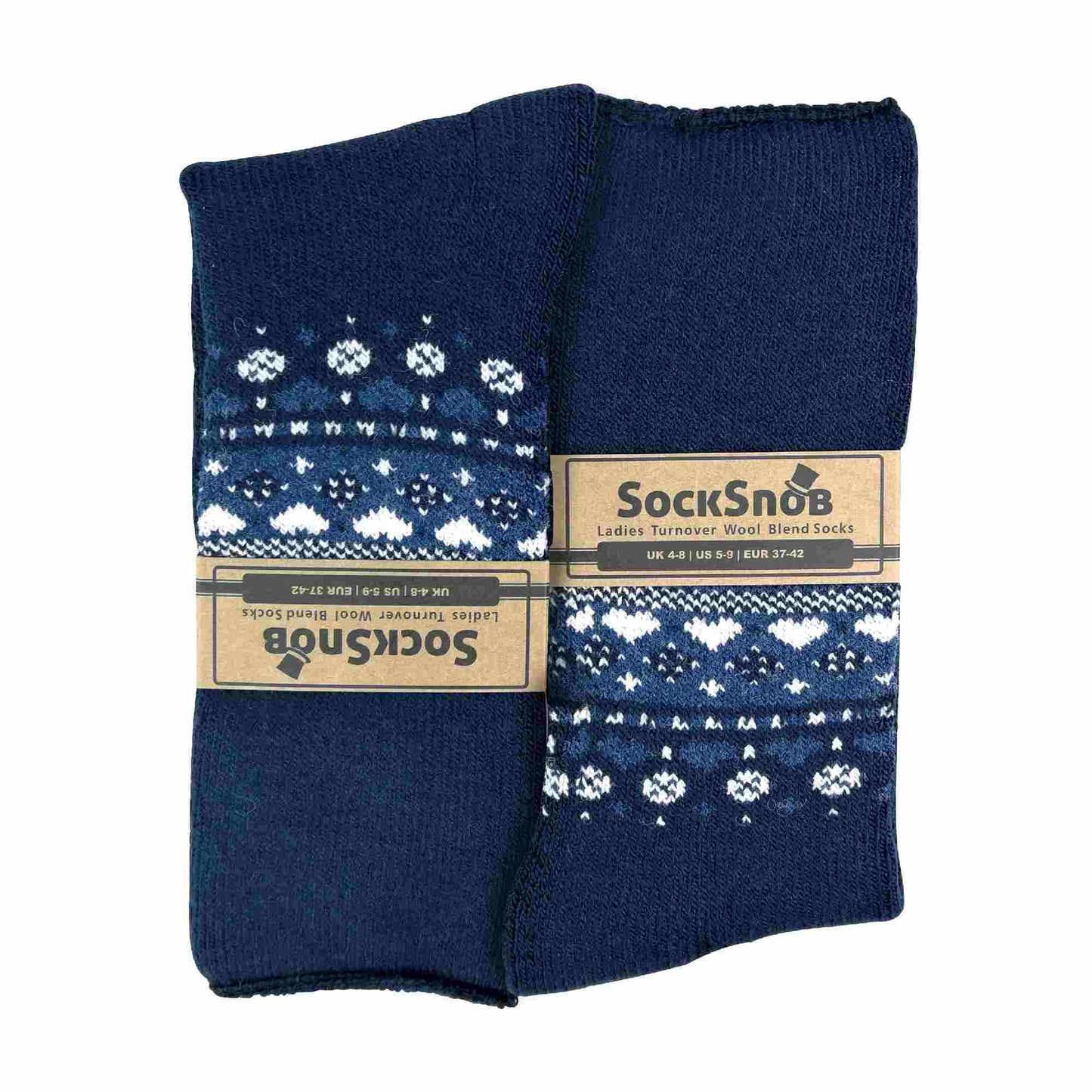 1 Pack Ladies Turn Over Top Warm Nordic Bed Socks for Winter