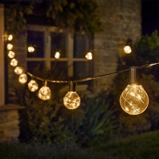 14.5m Festoon String Lights Mains Powered Waterproof