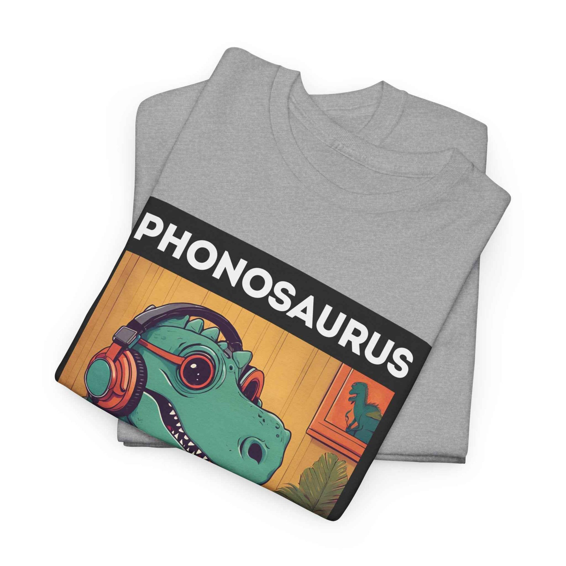 'Phonosaurus' Men's Vinyl T-Shirt
