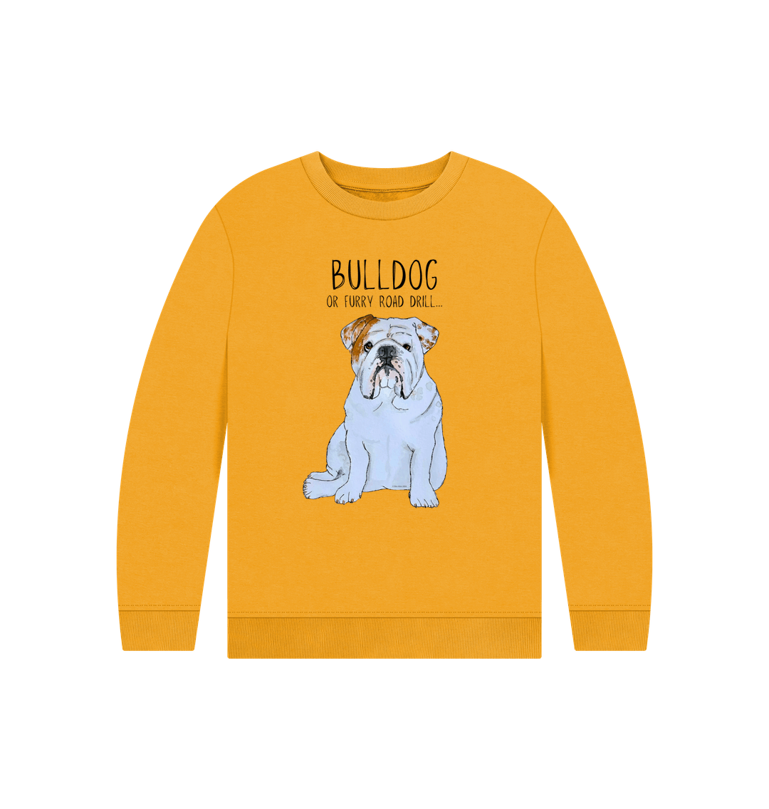 Furry Road Cool: Bulldog Power Kid’s Sweatshirt for Playtime Warriors!