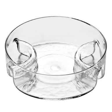 3 Section Curved Sided Glass Serving Dish