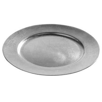 33cm Dia Silver Finish Charger Plate