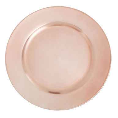 33cm Dia Rose Gold Charger Plate