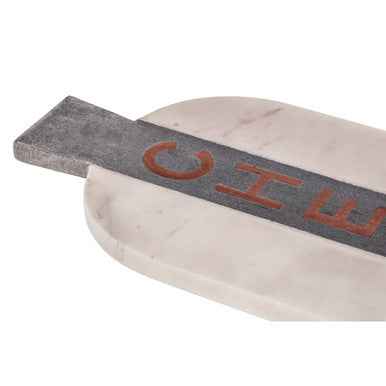 Maison White And Grey Marble Cheeseboard