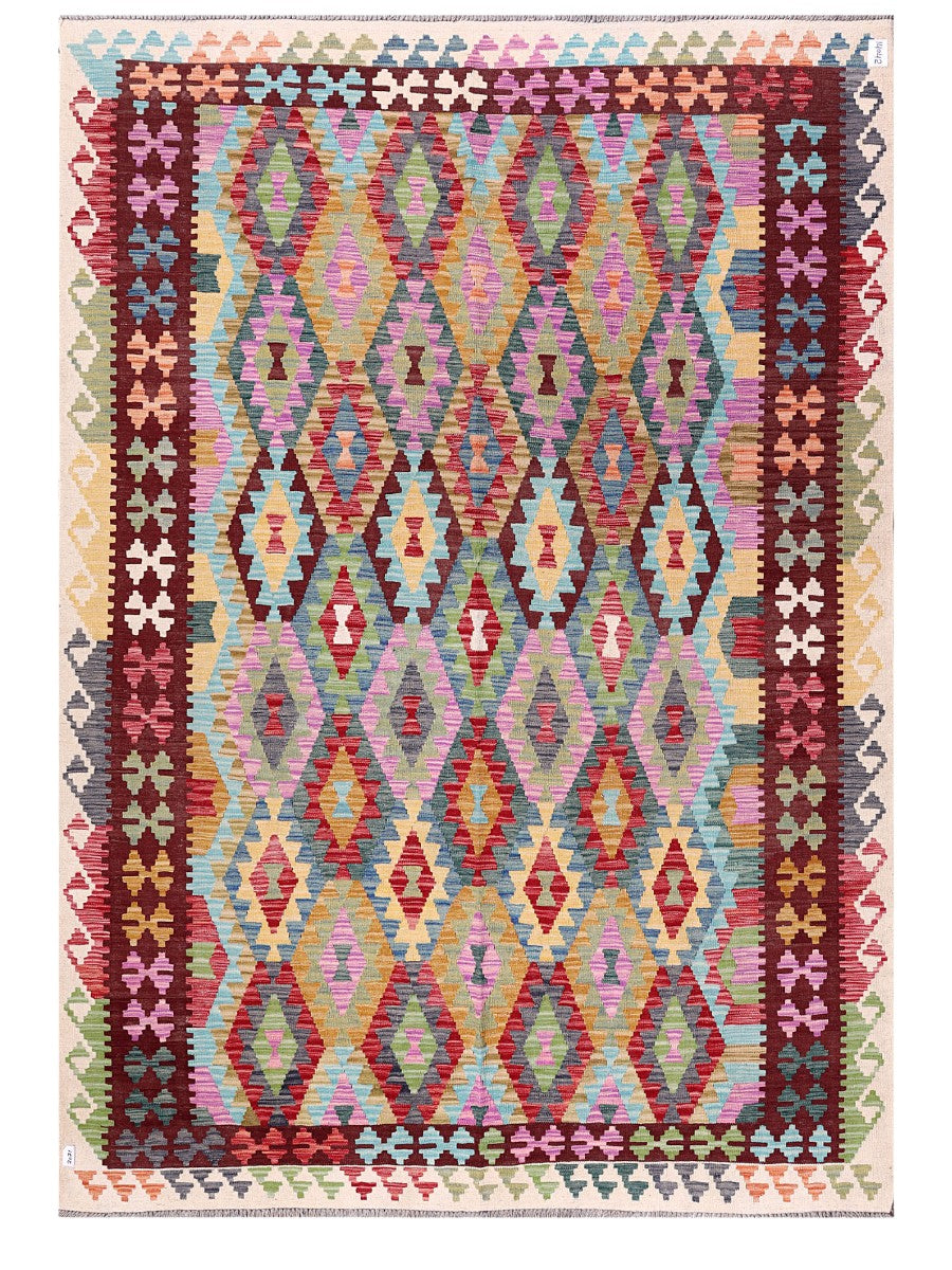Maimana Afghanistan Kilim Rug - 287 x203 cm