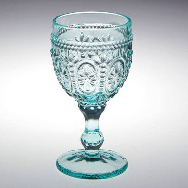 Set Of Four Fleur Pink And Blue Glasses