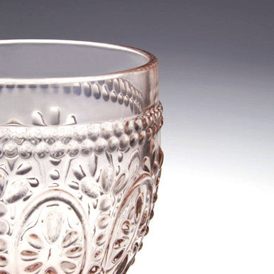 Set Of Four Fleur Pink And Blue Glasses