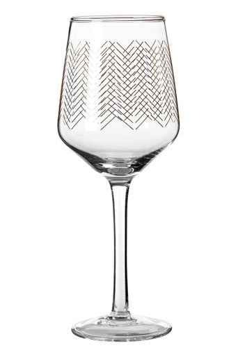 Set Of Four Jazz Wine Glasses