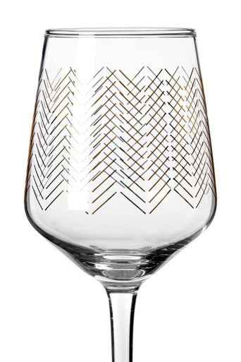 Set Of Four Jazz Wine Glasses