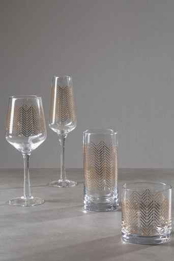 Set Of Four Jazz Champagne Glasses