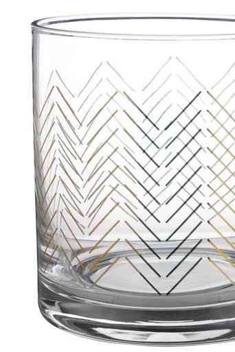Set Of Four Jazz Tumbler Glasses
