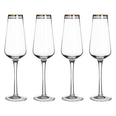Set Of Four Charleston Champagne Glasses