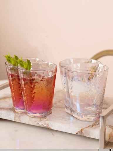 Aurora Set Of 4 Lustre Glass Tumblers