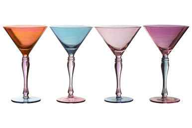 Aurora Set Of 4 Multicolour Cocktail Glasses