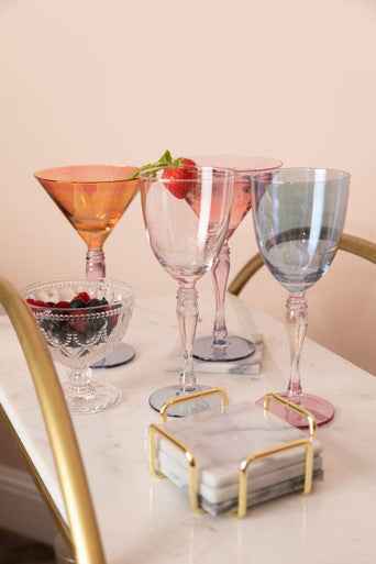 Aurora Set Of 4 Multicolour Cocktail Glasses