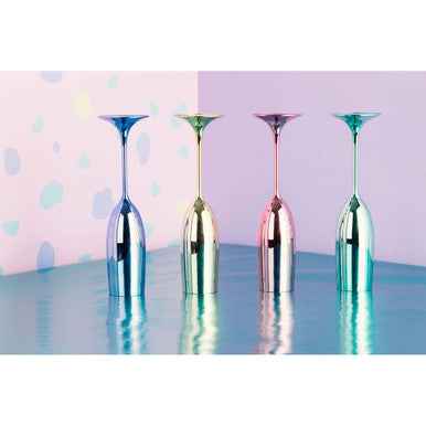 Mimo Set Of 4 Multicolour Champagne Glasses