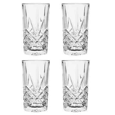 Beaufort Set Of 4 Crystal High Ball Glasses