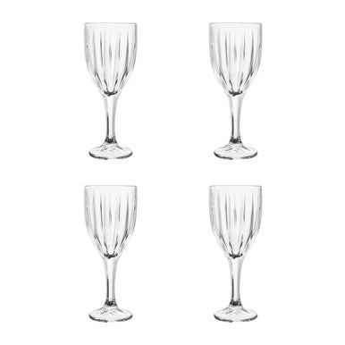 Beaufort Set Of 4 Crystal  Wine Glasses
