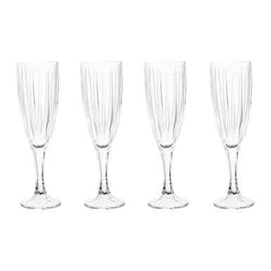 Beaufort Set Of 4 Crystal Champagne Flutes