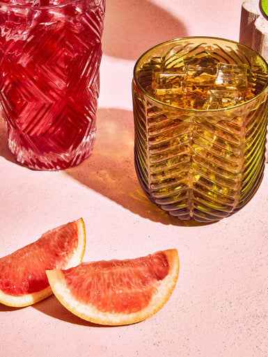 Fleur Set Of Four Green Tumblers