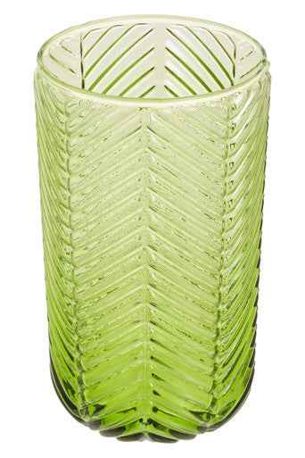 Fleur Set Of Four Green Highball Glasses