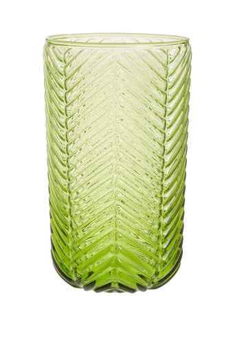 Fleur Set Of Four Green Highball Glasses